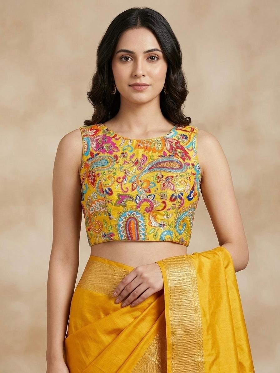 yellow blouse