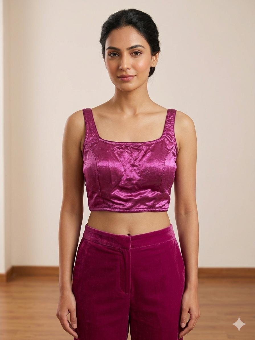 Solid Blouse Magenta
