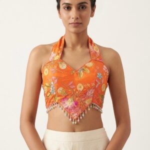 Designer Blouse Orange