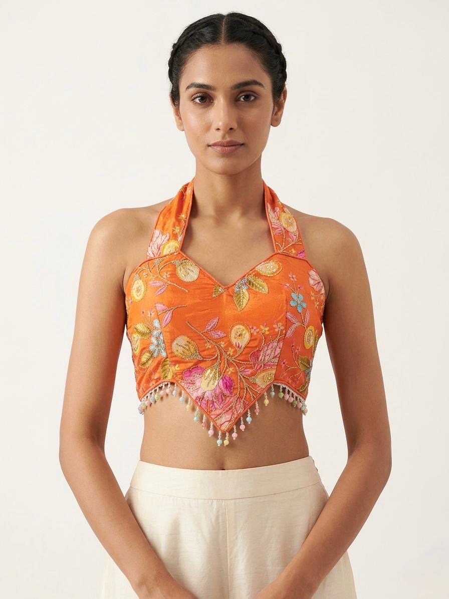 Designer Blouse Orange