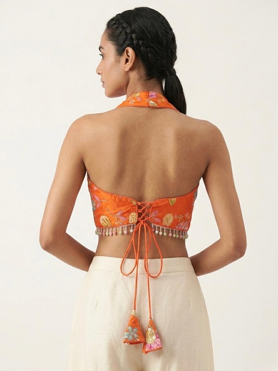 Designer Blouse Orange
