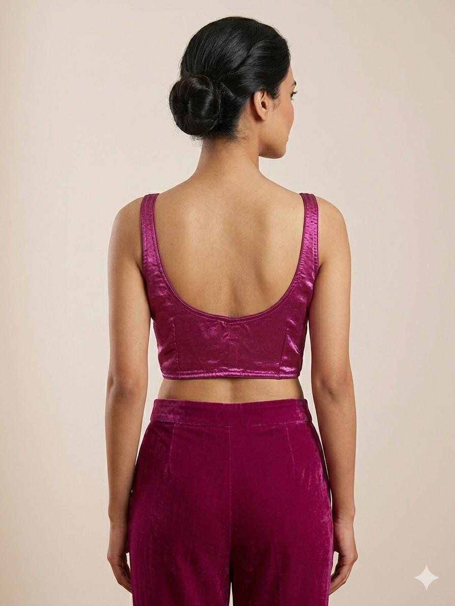 Solid Blouse Magenta